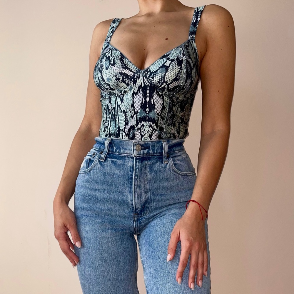 Out from under snake print bodysuit